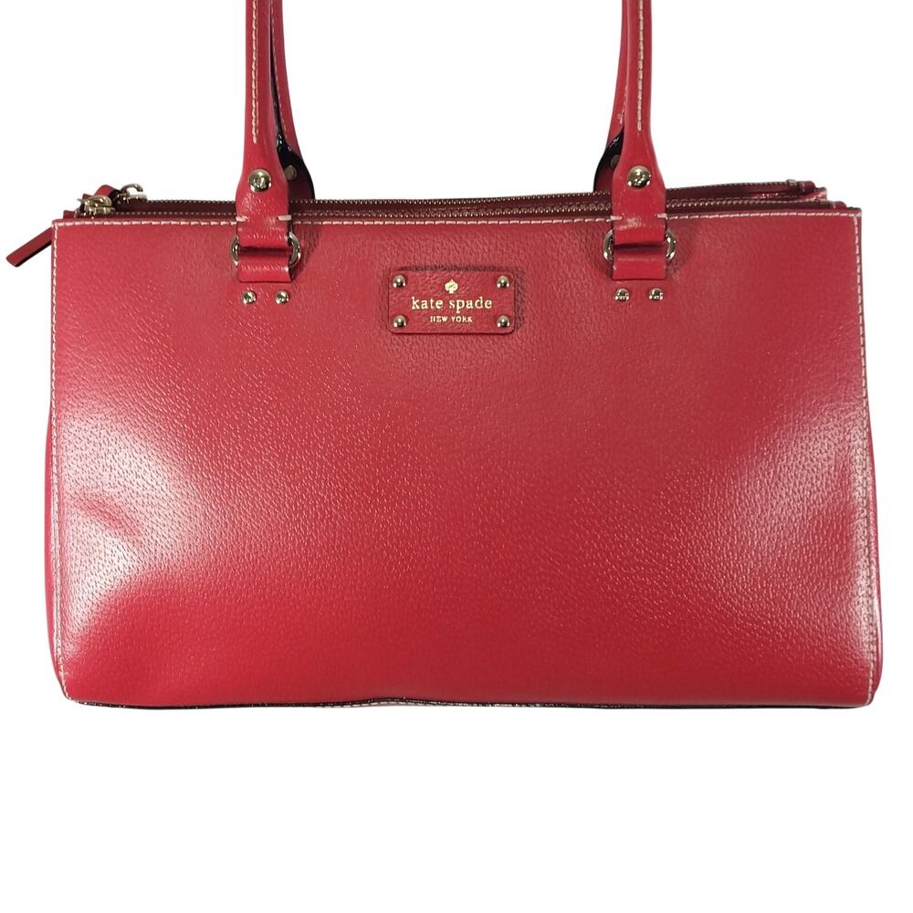 Red Leather Tote Bag - Picture 3 of 13